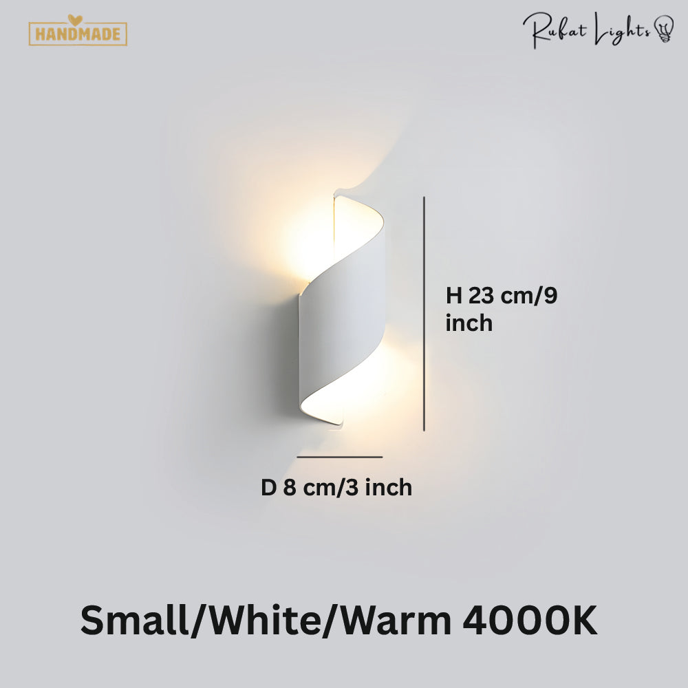 Modern Curl Twisted LED Wall Light