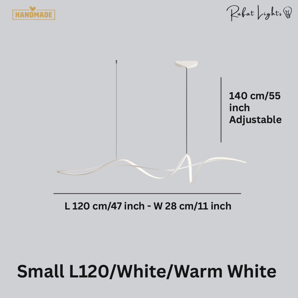 Aluminum Ribbon Shape LED Chandelier