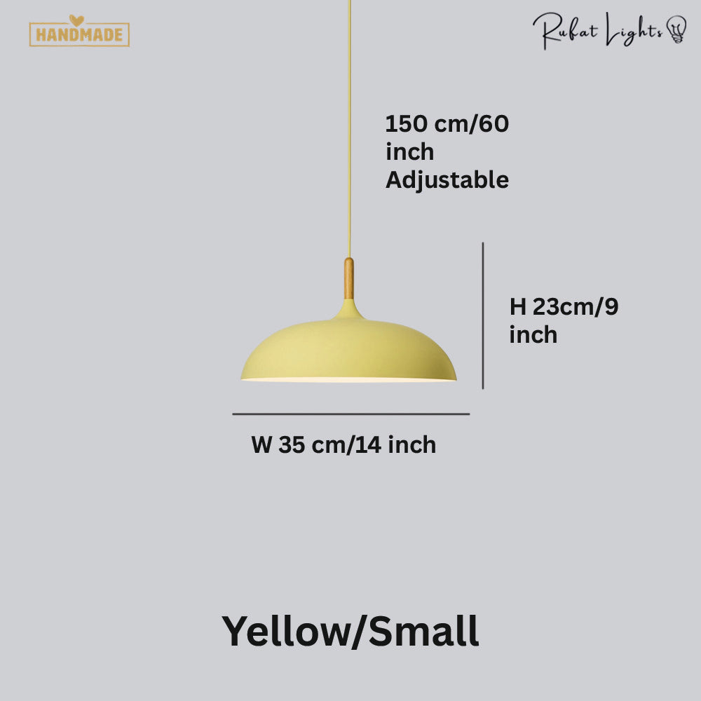 Minimalist Wood & Aluminum Pendant Light