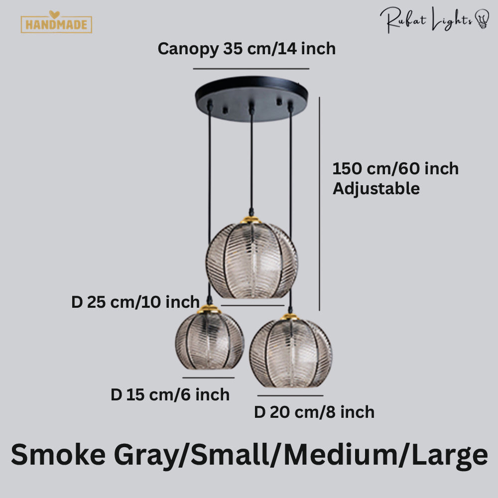 Contemporary Glass Patterned Pendant Lights