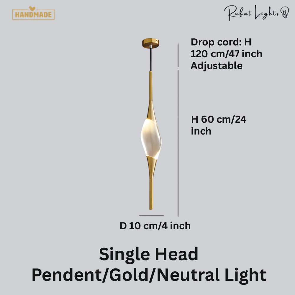 Copper Crystal Pendant Lamp