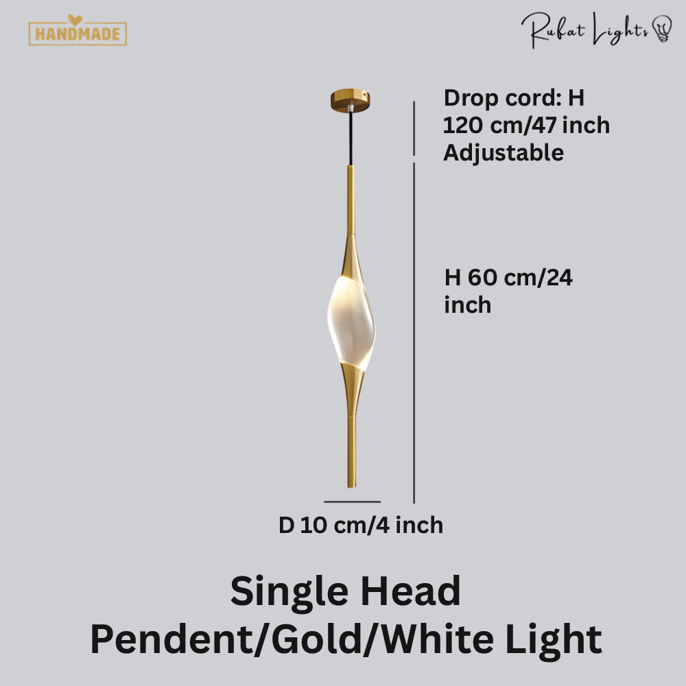 Copper Crystal Pendant Lamp