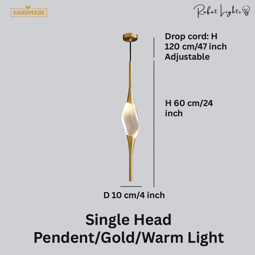 Copper Crystal Pendant Lamp