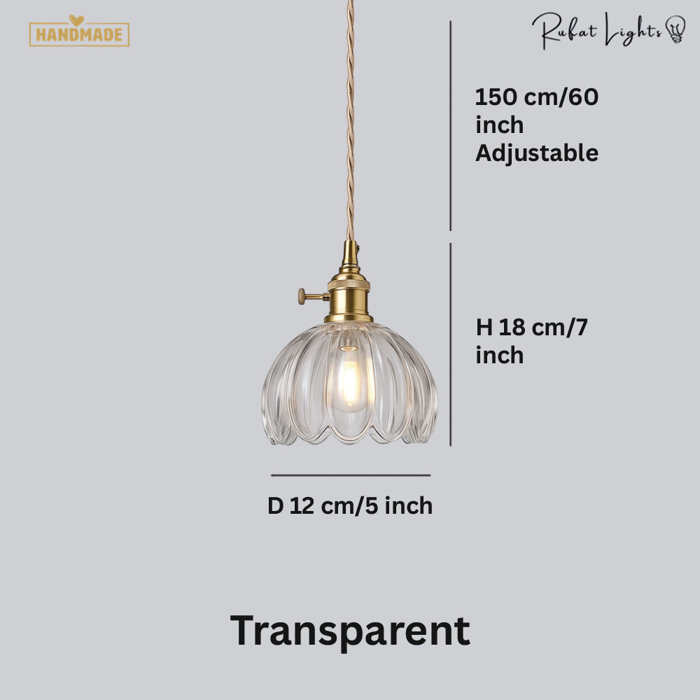 Pendant Light Japanese Glass Flower