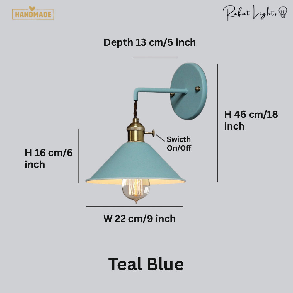 Antique Colored Metal Wall Light