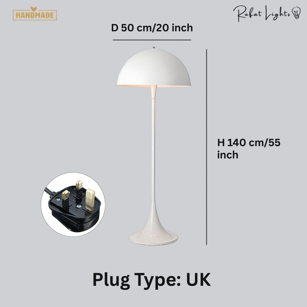 Panthella Acrylic White Mushroom Floor Lamp