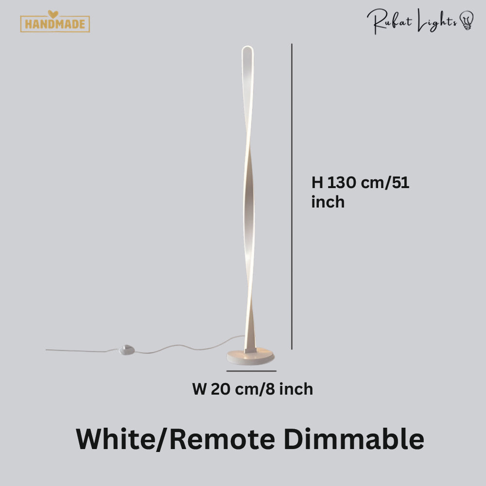 Modern Spiral Long Line Dimmable Floor Lamp