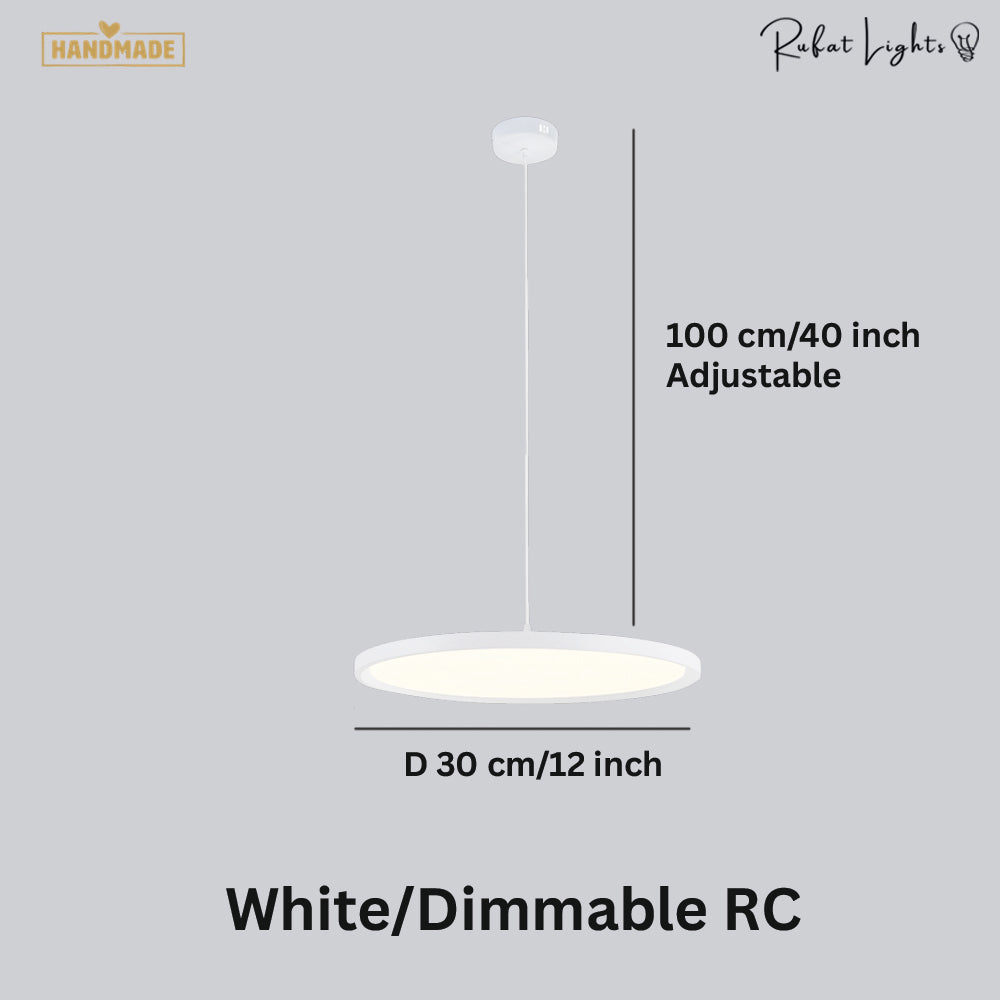 Round Metal Disc LED Pendant Lights