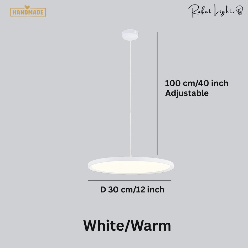 Round Metal Disc LED Pendant Lights