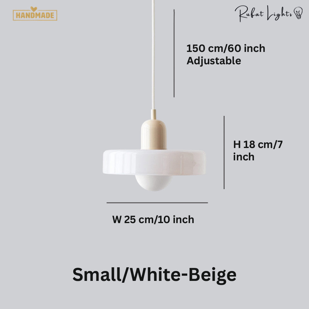 Vintage Scandinavian Glass Pendant Light