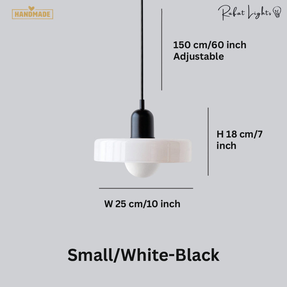 Vintage Scandinavian Glass Pendant Light