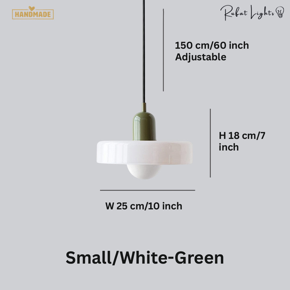 Vintage Scandinavian Glass Pendant Light