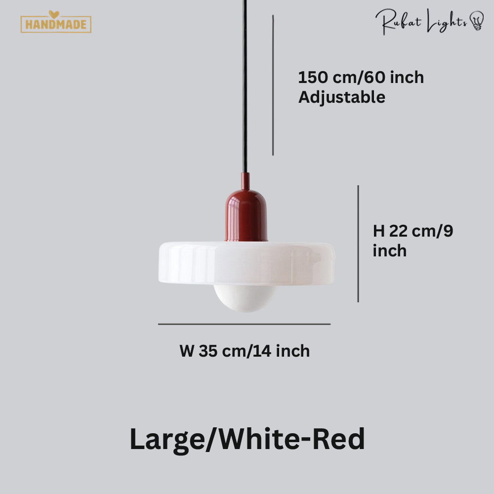 Vintage Scandinavian Glass Pendant Light