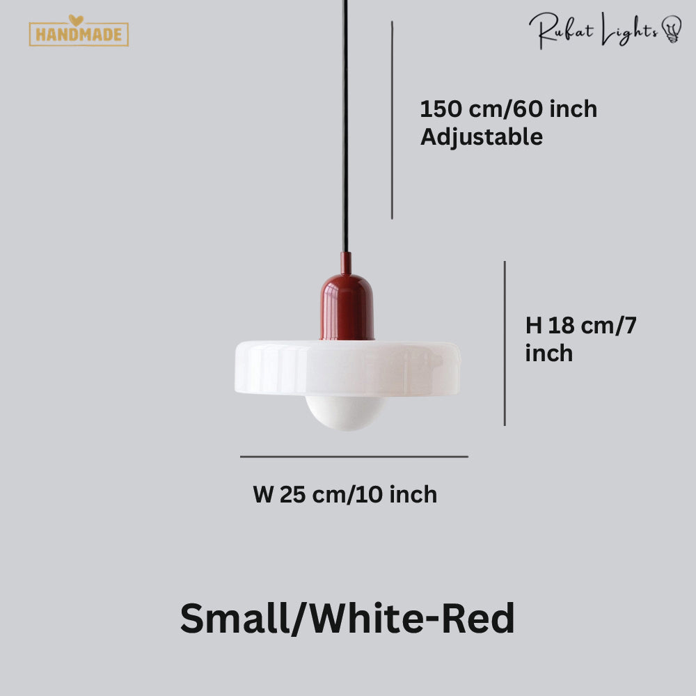 Vintage Scandinavian Glass Pendant Light
