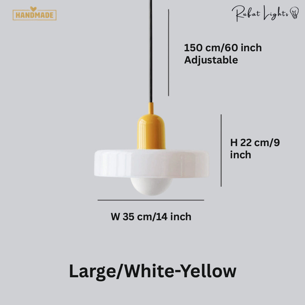 Vintage Scandinavian Glass Pendant Light