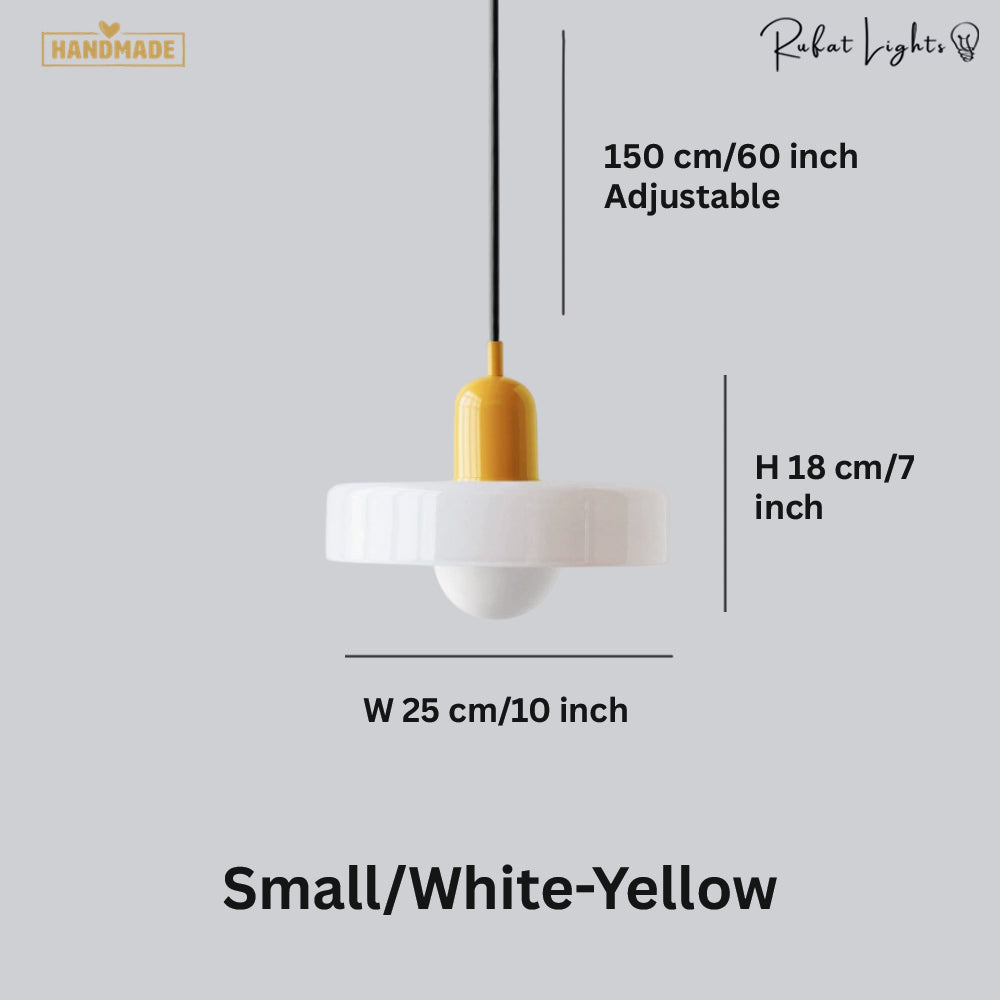 Vintage Scandinavian Glass Pendant Light