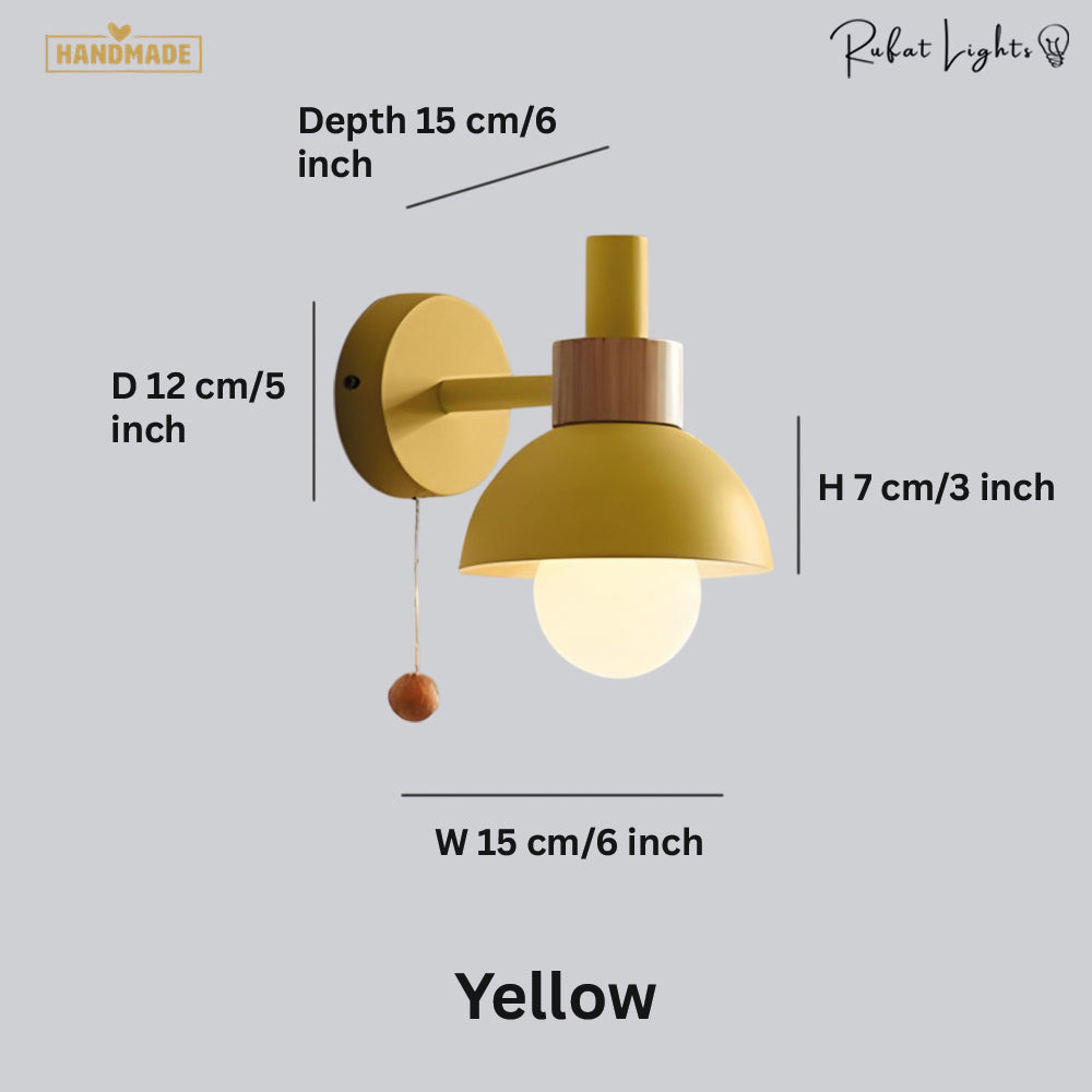 Colorful Wood Globe Wall Lamps