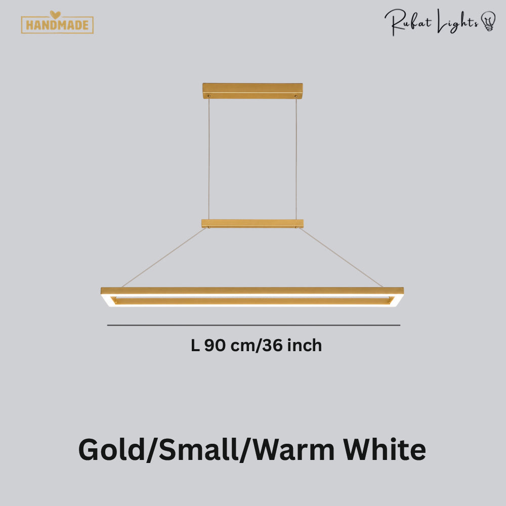 Rectangular Aluminum LED Suspension Chandelier