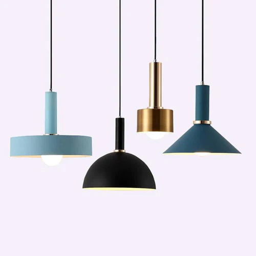 Iron Macaron Colored Pendant Lights