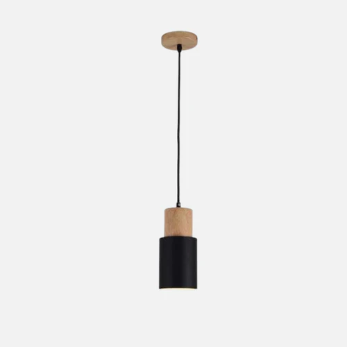 Metallic Ingrid Pendant Light with Wooden Accents