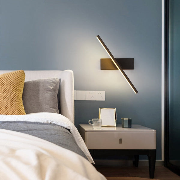 Simple Straight Stick Rotating Wall Lamp