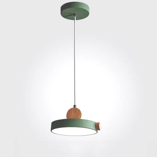 Minimalist Metal and Wood Pendant Light