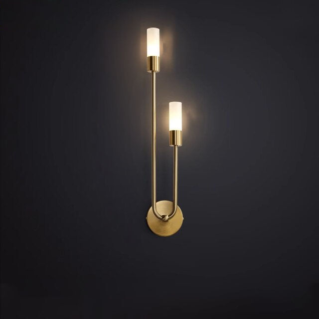 Modern Copper U-Shape Luster LED Wall Lamp