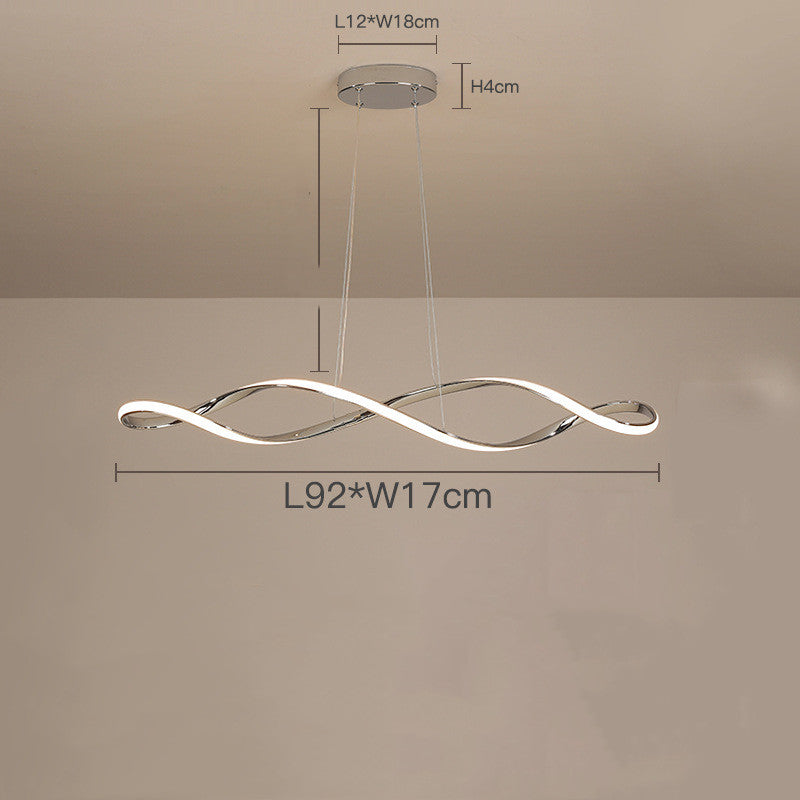 Modern Spiral Curvature LED chandeliers