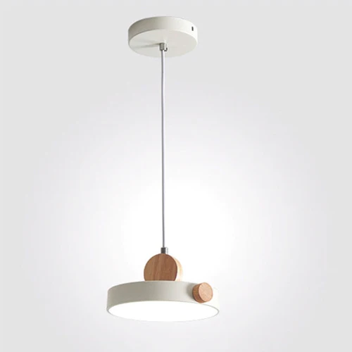 Minimalist Metal and Wood Pendant Light