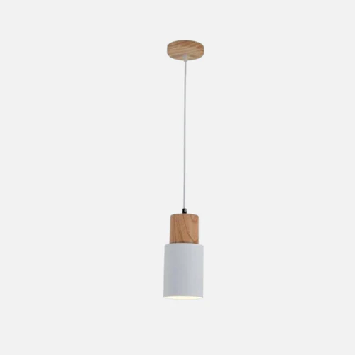 Metallic Ingrid Pendant Light with Wooden Accents