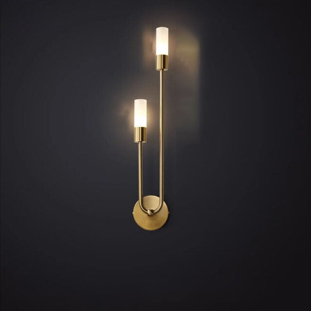 Modern Copper U-Shape Luster LED Wall Lamp