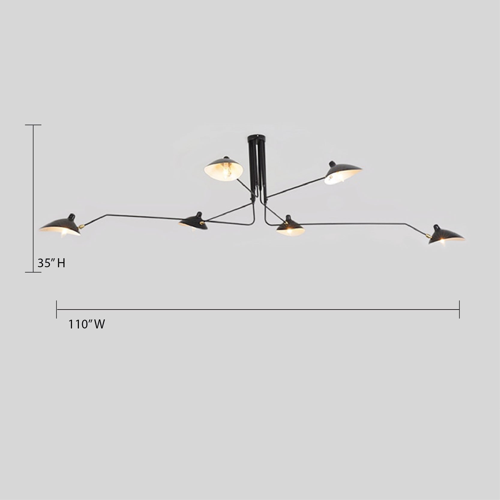 Nordic Spider Arm Chandelier Light