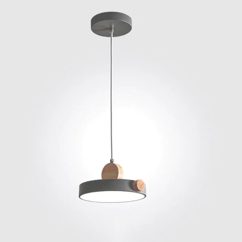 Minimalist Metal and Wood Pendant Light