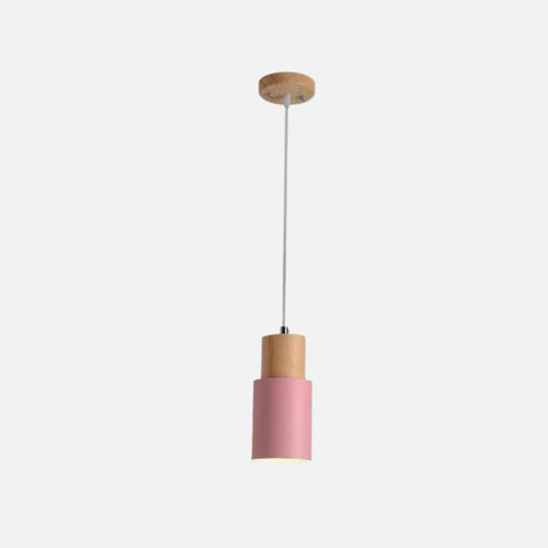 Metallic Ingrid Pendant Light with Wooden Accents