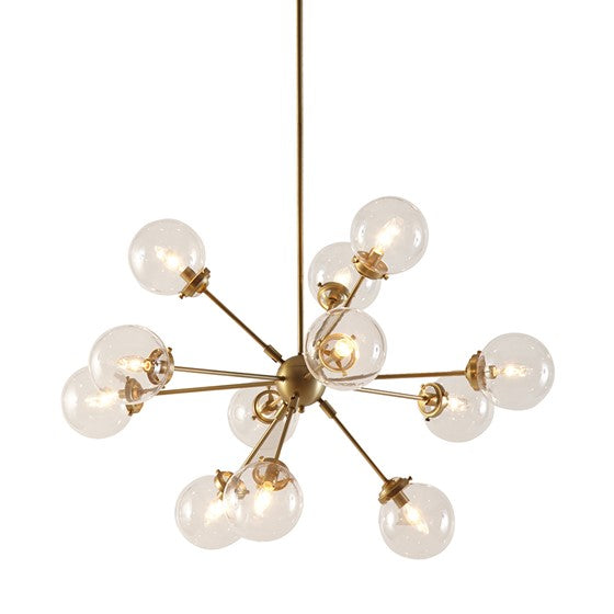 Oversized 12 Globe Bulbs Chandelier