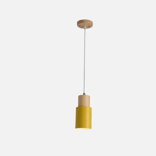 Metallic Ingrid Pendant Light with Wooden Accents