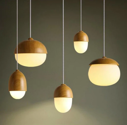 Glass Acorn Moon Pendant Lights