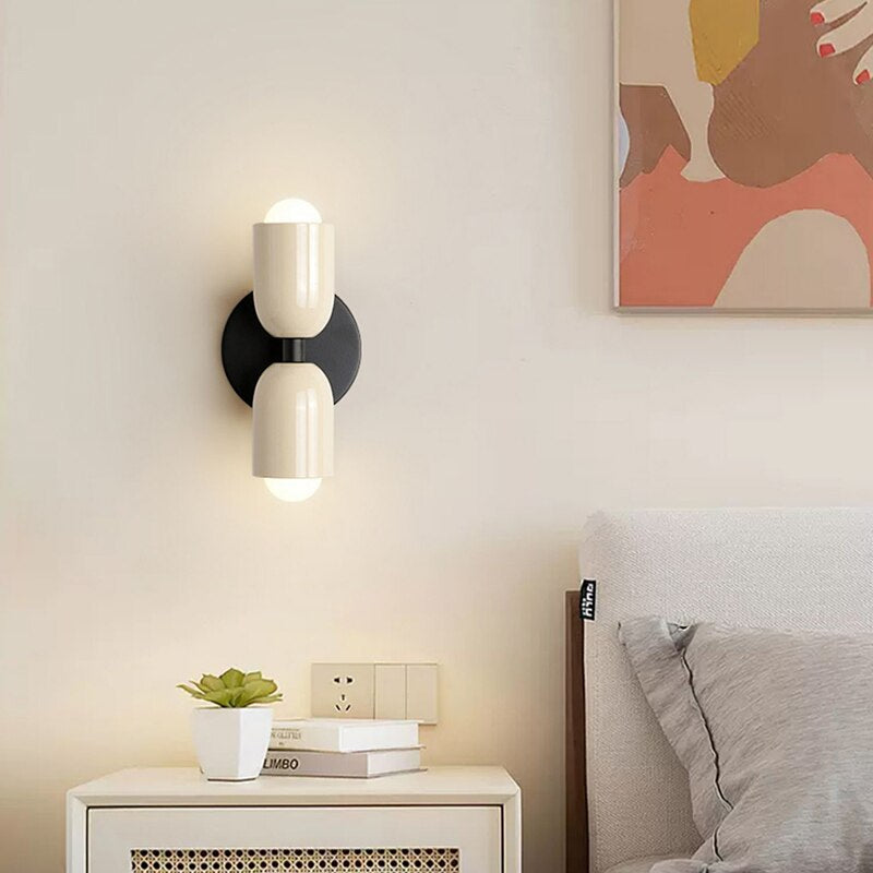 Cream Double Head LED Wall Lamps
