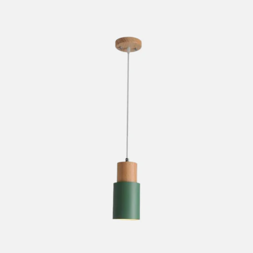 Metallic Ingrid Pendant Light with Wooden Accents