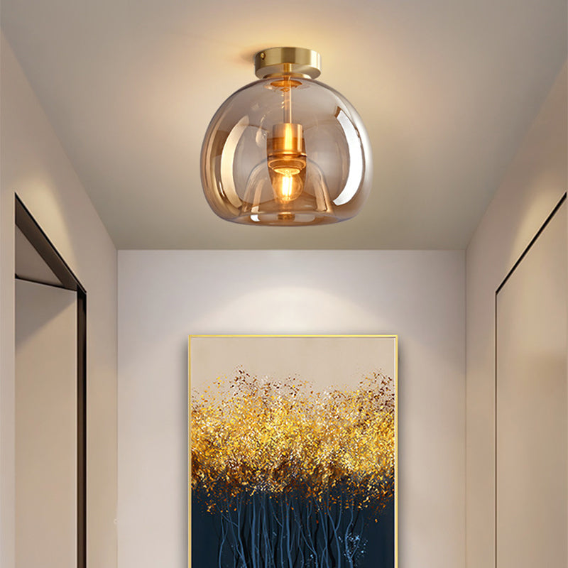 Modern Nordic Minimalist Dome Glass Ceiling Light