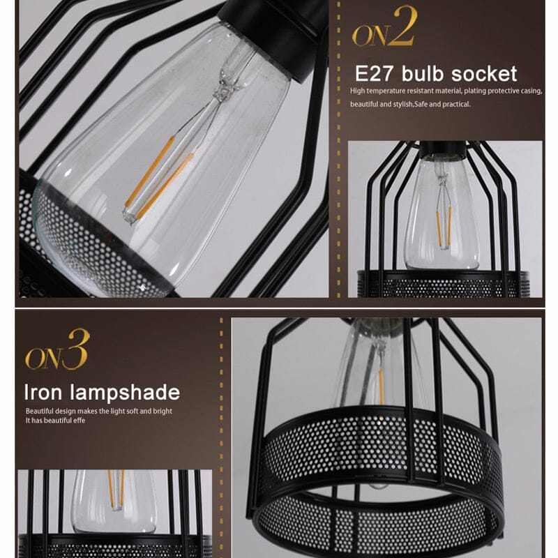 Industrial Style Loft Multi-Heads Chandelier Lamp