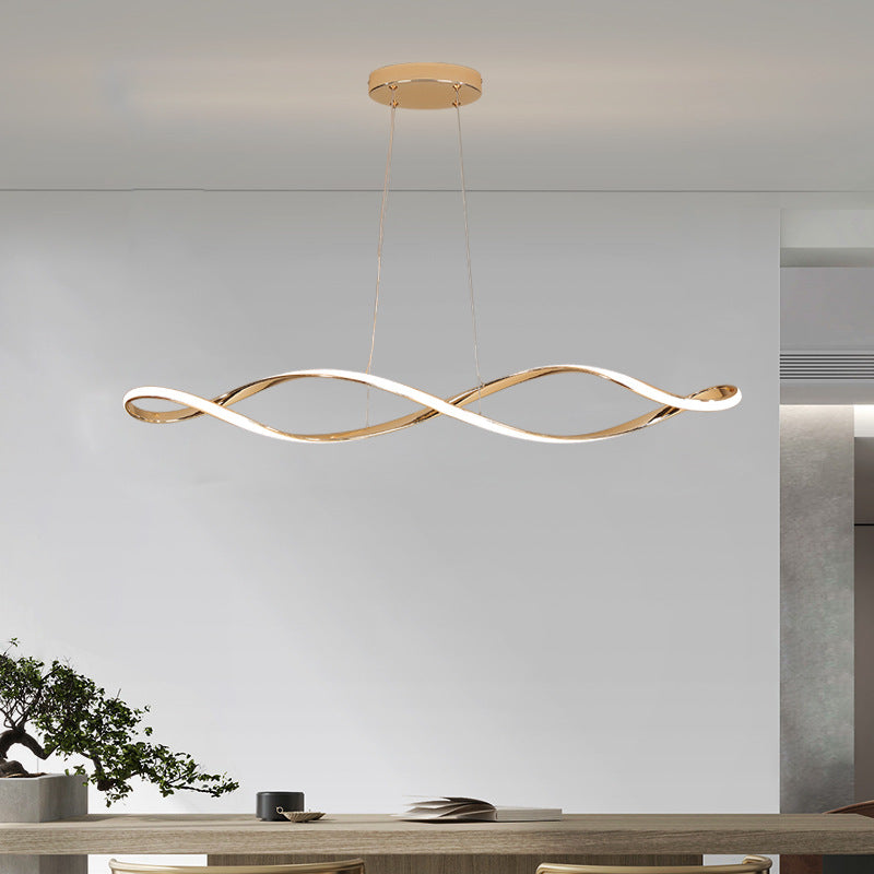 Modern Spiral Curvature LED chandeliers