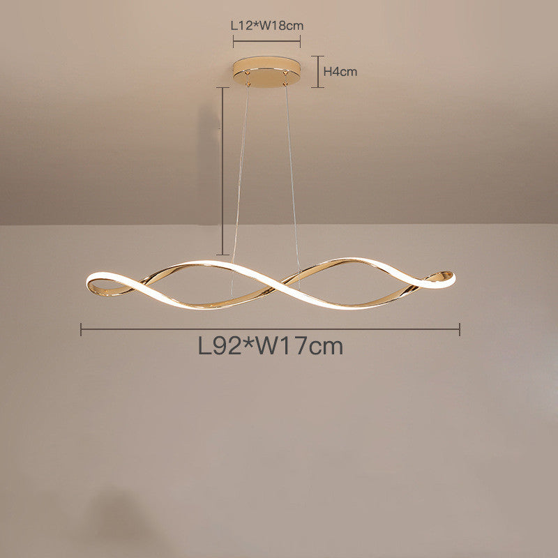 Modern Spiral Curvature LED chandeliers