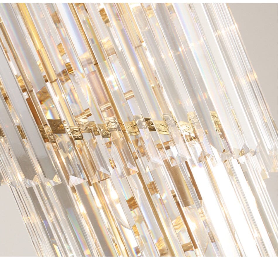 Elegant Spiral Luxury K9 Crystal Staircase Chandelier