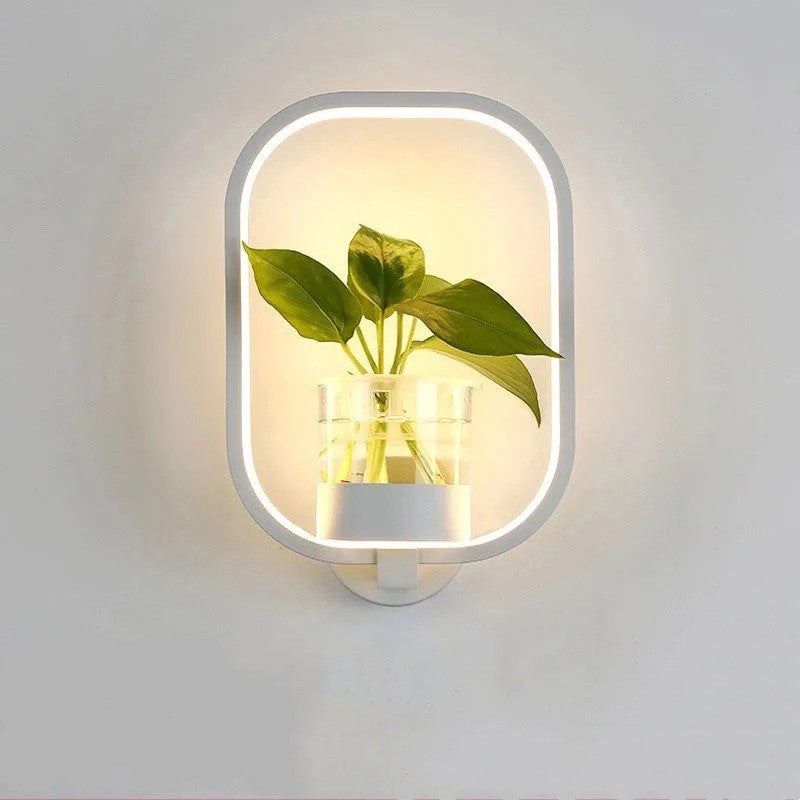 Hydroponic Green Plant Decorative LED Background Wall Lamp