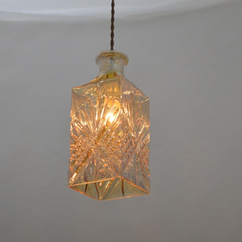 Glass Wine Bottle LED Pendant Lamp