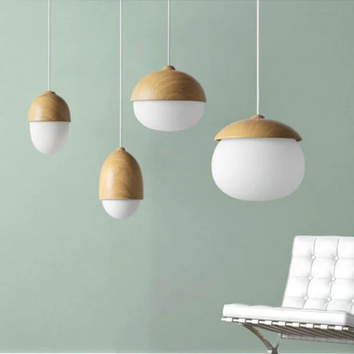 Glass Acorn Moon Pendant Lights