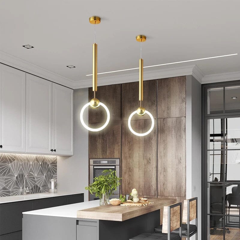 Luxury LED Glowing Ring Pendant Lights