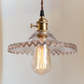 Circular ZigZag Glass Pendant Lamp