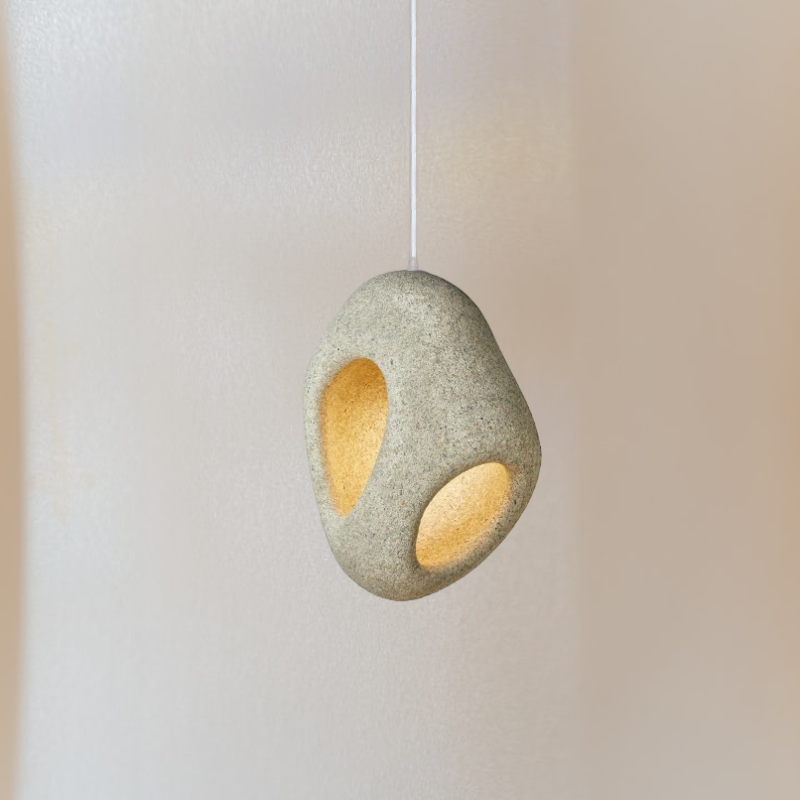 Nature-Inspired Wabi Sabi Nest Pendant Light